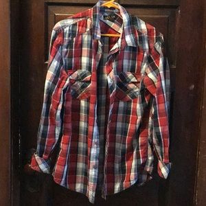 Helix Plaid Button-Up Shirt